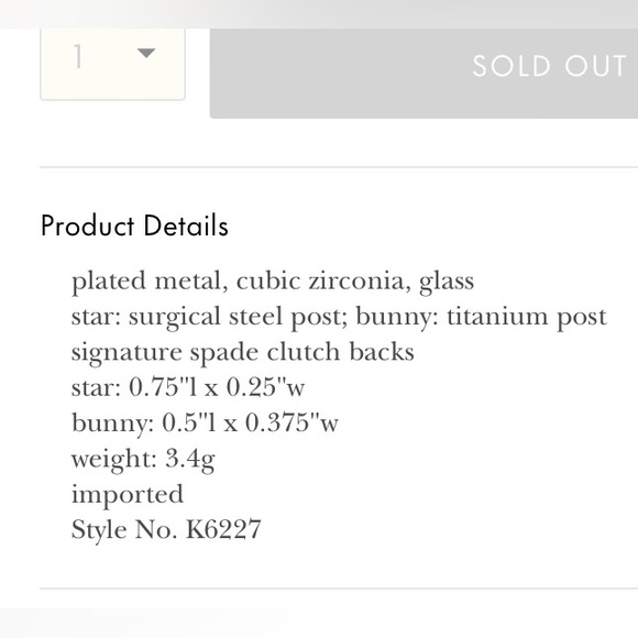 NWT kate spade Starring Bunny & Magic Wand Crystal Earrings with Gift Packaging - Picture 12 of 12